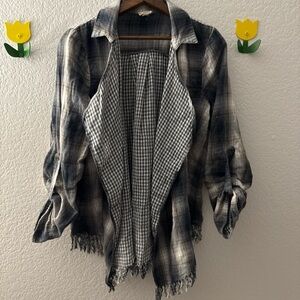 Hem & Thread Black and White Plaid Jacket